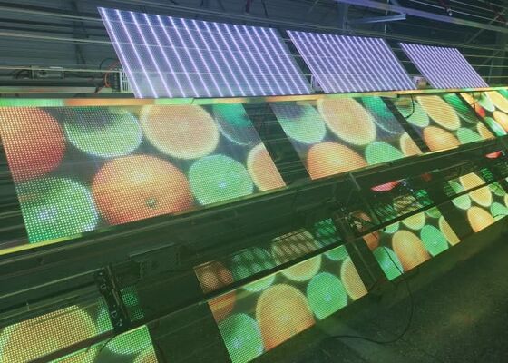P8 Indoor Bendable Transparent LED Film Panel with 90% Transparency and IP67 Protection for Commercial Shopping Centers