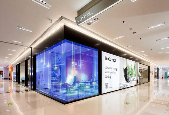 P8 Ultra-thin 3mm High Transmittance Transparent LED Screen with >90% Transparency for Indoor Large Display