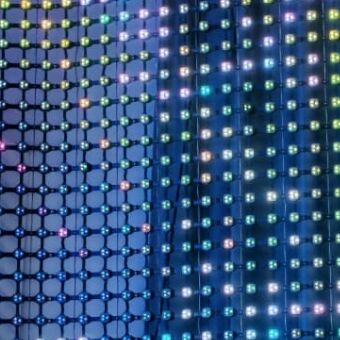 Outdoor IP67 Waterproof LED Mesh Screen 12V P62.5 RGB Flexible Design Suitable for Advertising and Event Stage Decoration