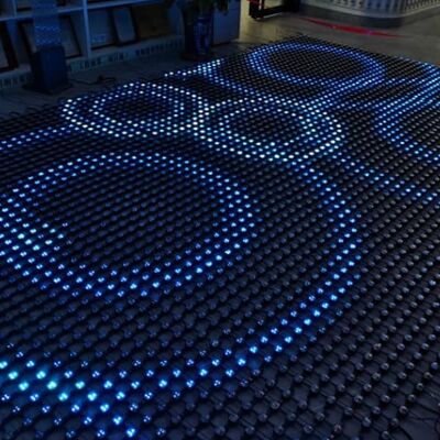 Durable Flexible LED Mesh Screen IP67 Waterproof 12V P100 RGB Suitable for Outdoor Advertising and Event Stage Decoration