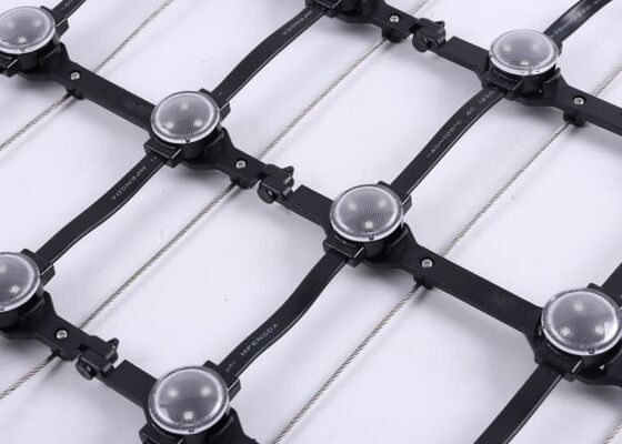 P62.5 12V SMD5050 RGB DMX512 IP67 Waterproof Sunlight Readable LED Mesh Screen with 160° Beam Angle