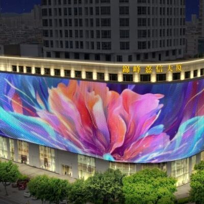 IP67 Waterproof Full Color LED Mesh Screen P143 Outdoor Flexible Curtain for Large Scale Visual Effects and Advertising
