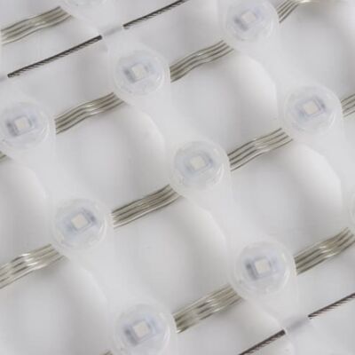 Durable IP67 Waterproof Outdoor LED Mesh Screen P41.5 Full Color Flexible Mesh Curtain Ideal for Building Facades and Stage Backgrounds