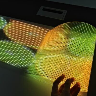  P5 Indoor Full Color Transparency Display LED Transparent Film Screen Flexible Adhesive Video Wall