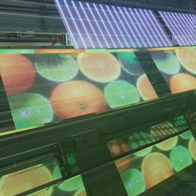 Ultra-thin P6 LED Transparent Film Screen energy transparent LED display film for commercial advertising