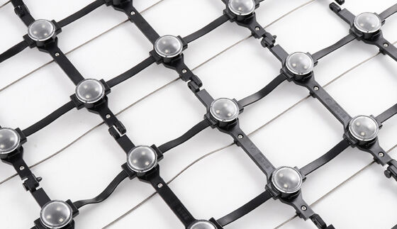 LED Mesh Screen P143 12V SMD3535 RGB DMX512 Outdoor Waterproof Full Color High Transparency 