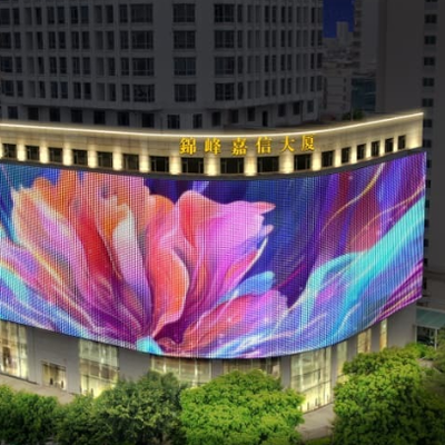 IP67 Waterproof Full Color P83 Outdoor LED Mesh Screen Flexible Mesh Curtain Suitable for Large Scale Events and Advertising Displays