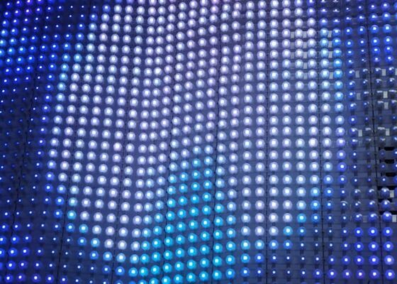 P31 IP67 Εξωτερική οθόνη LED Mesh DC12V Αναδιπλούμενη οθόνη κουρτίνας για βίντεο τοίχο προσόψεων κτιρίων