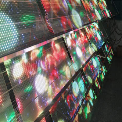 Indoor Full Color DC5V Flexible Transparent LED Display Film P6 Wireless Smart App Control RGB Screen
