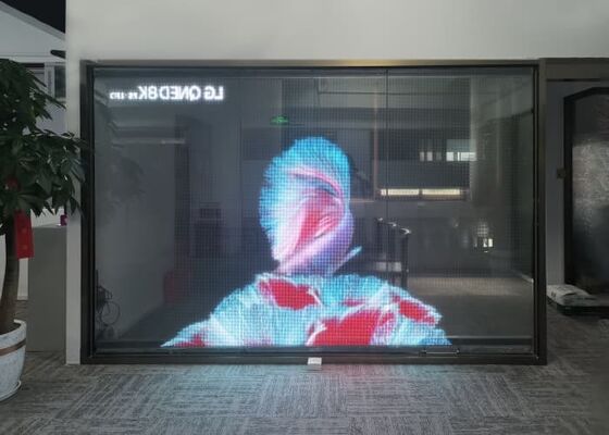 Indoor Full Color DC5V Flexible Transparent LED Display Film P6 Wireless Smart App Control RGB Screen