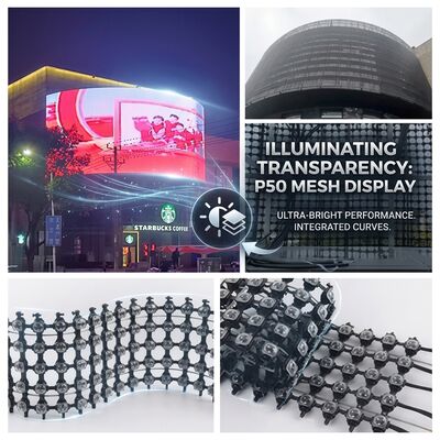 P50 LED Mesh Screen High Transparency Rental Stage Curtain Display